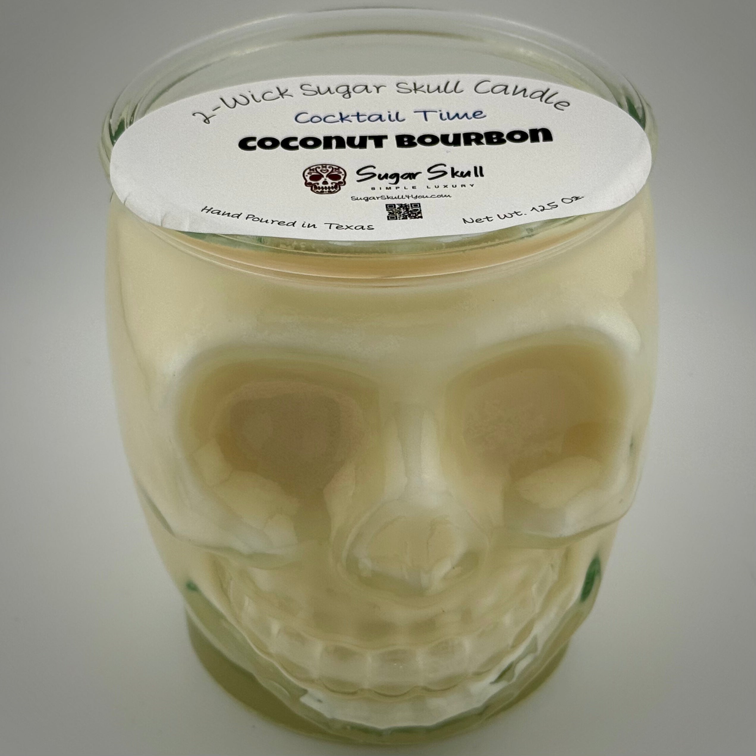 Cocktail Time 2-Wick Sugar Skull Candles
