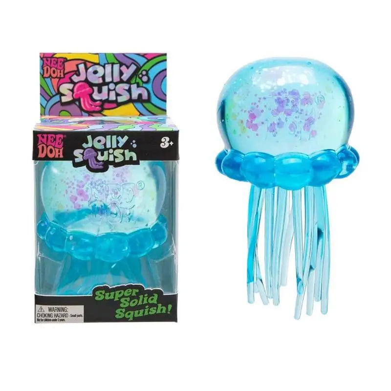 Premium Schylling Needoh Jellyfish Squishy Tactile Squeeze Sensory Toy Stress Relief Calming Down Educational Sensory Gift Toy