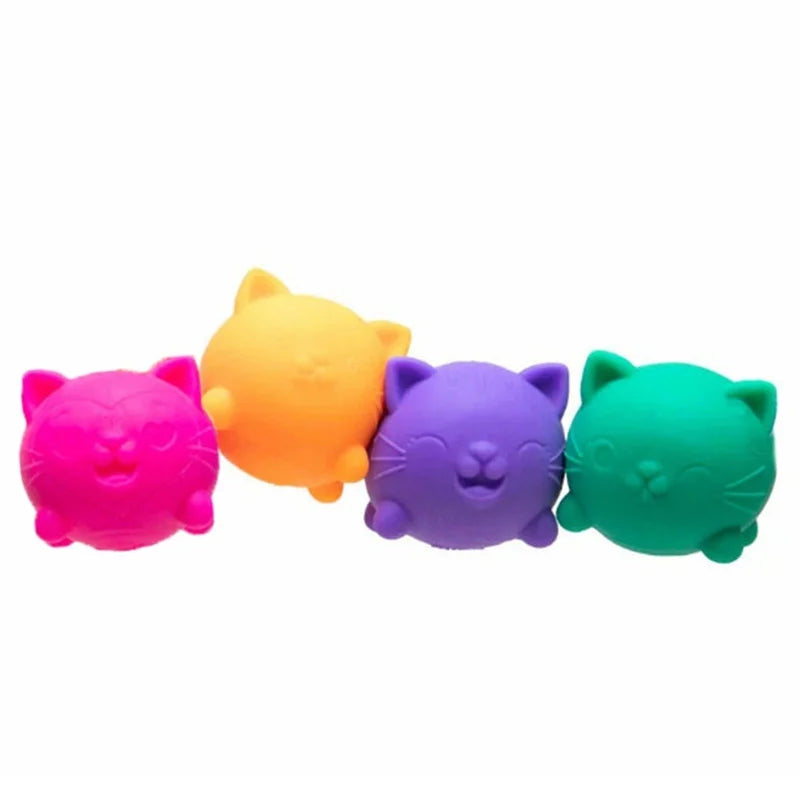 Needoh Mini Nice Ice & Cool Cats Multi-Color Toy Squishy Soft Calming Stress Relief for Party Favors Desk Decor Kids Adults Gift