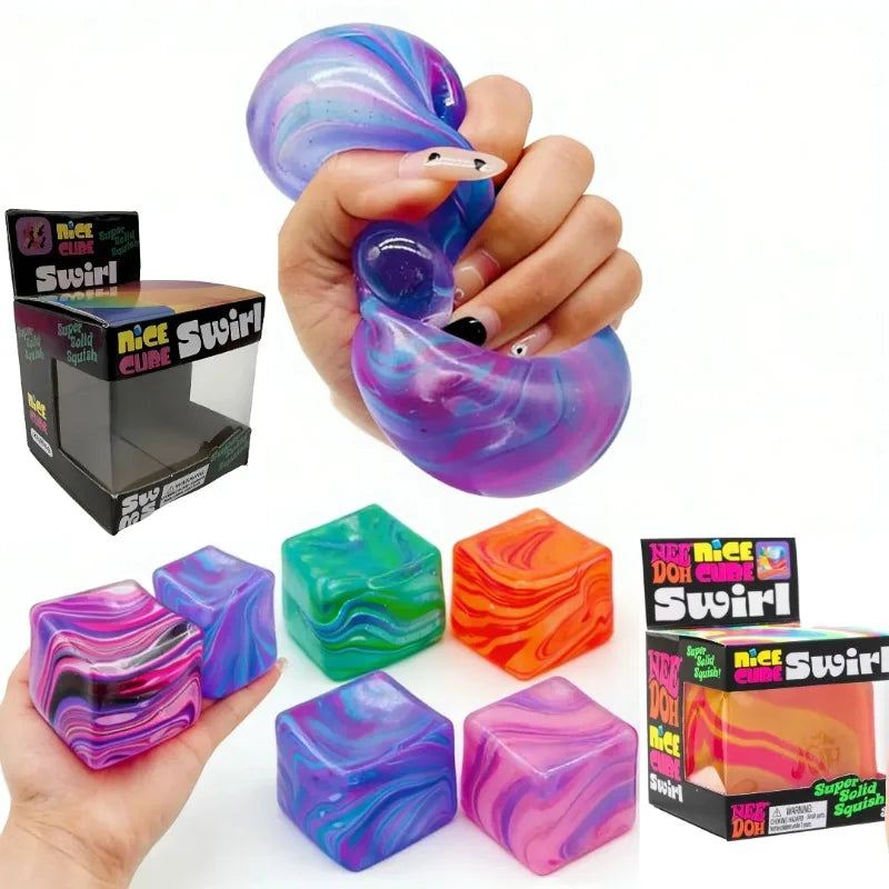 NEW HOT Needoh Soft and Glutinous Sensory Stress-relief Toy Cube Filled with Gel Stretchable Ball Soft Ice blindbox Slow Rebound