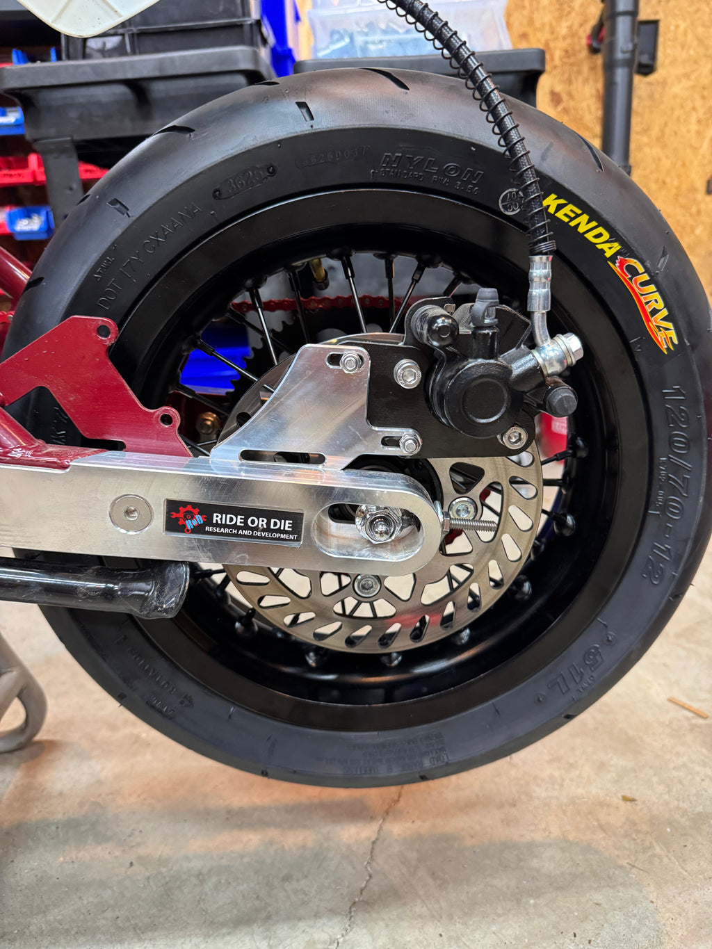 Razor MX or SX 12" Rear Supermoto Wheel Kit
