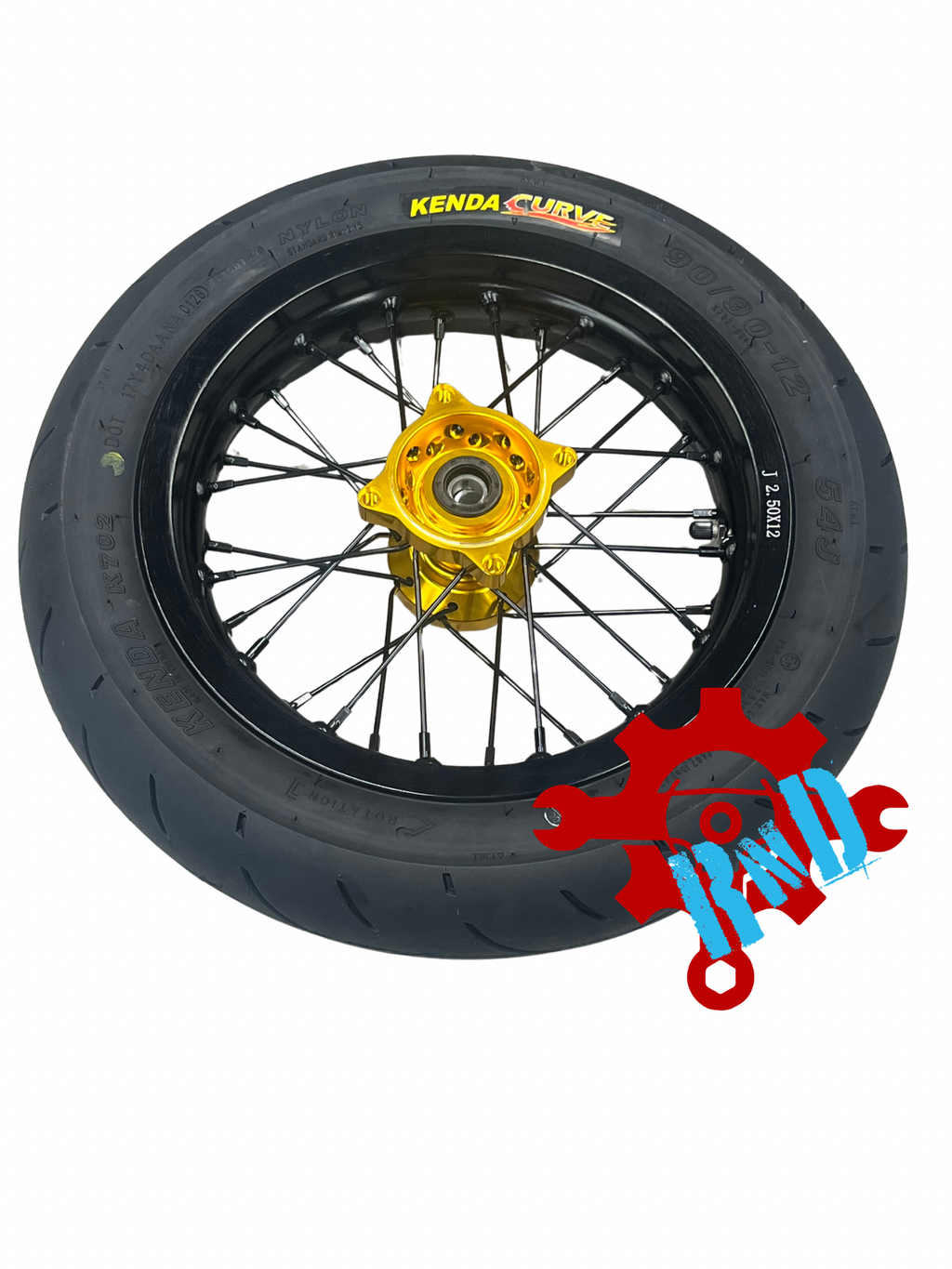 Razor MX or SX 12" Front Supermoto Wheel Kit with CNC Aluminum Hub