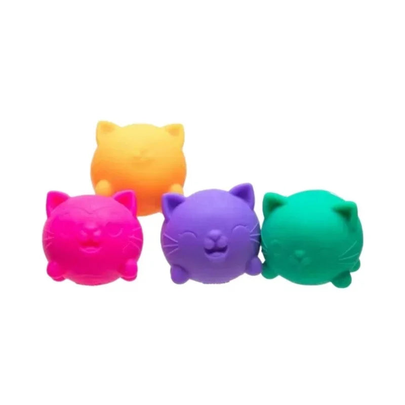Needoh Mini Nice Ice & Cool Cats Multi-Color Toy Squishy Soft Calming Stress Relief for Party Favors Desk Decor Kids Adults Gift